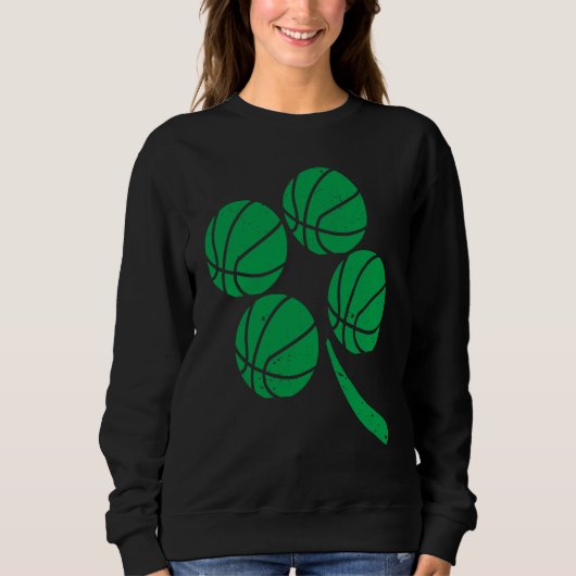 Basketball Player Coach Shamrock St Patricks Day I スウェットシャツ (正面)