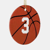 Basketball Player Custom Jersey Number or Letters セラミックオーナメント (右)