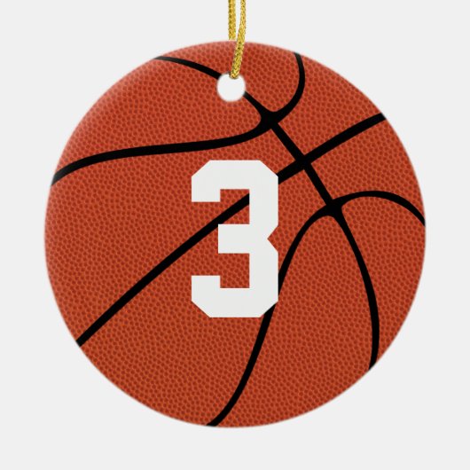 Basketball Player Custom Jersey Number or Letters セラミックオーナメント (正面)