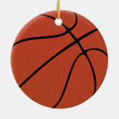 Basketball Player Custom Jersey Number or Letters セラミックオーナメント (裏面)