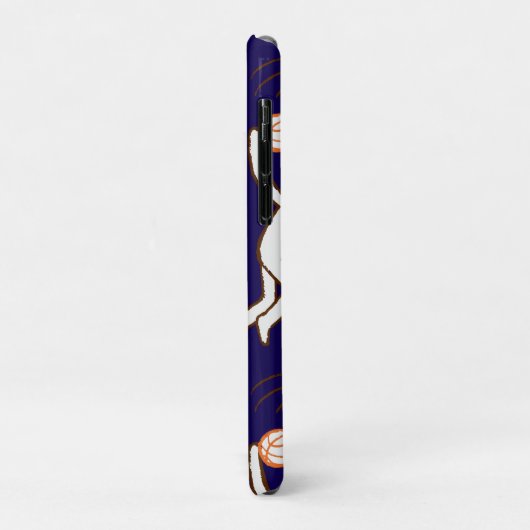 Basketball Player Custom Name Number Navy Blue Case-Mate iPhoneケース (裏面/左)