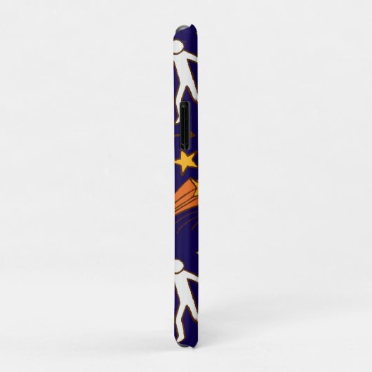 Basketball Player Custom Name Number Navy Blue Case-Mate iPhoneケース (裏面/右)