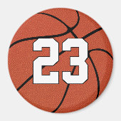 Basketball Player Custom Number or Initials Sports マグネット (正面)