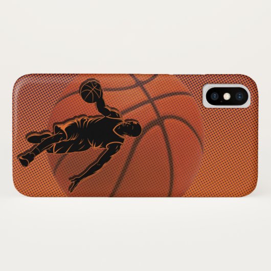 Basketball Player Dribble Silhouette Sports Case-Mate iPhoneケース (裏面(横))