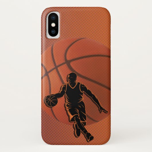  Basketball Player Dribble Silhouette Sports Case-Mate iPhoneケース (裏面)