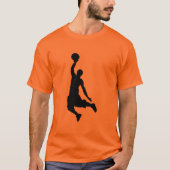 Basketball Player Dunk Basketball Hoop Sports Tシャツ (正面)