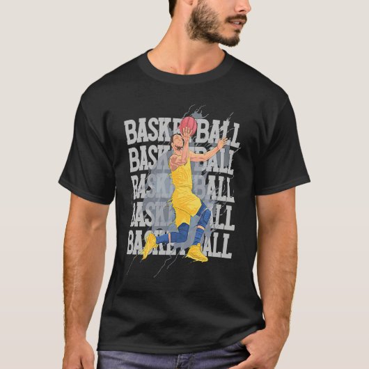 Basketball Player Dunking Hoops Coach Team Tシャツ (正面)