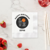 Basketball Player Girl, Basketball Girl  Birthday 縁ありカクテルナプキン (インサイチュ)