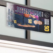 Basketball Player High School Senior Night Sports 横断幕 (ビルの外側)