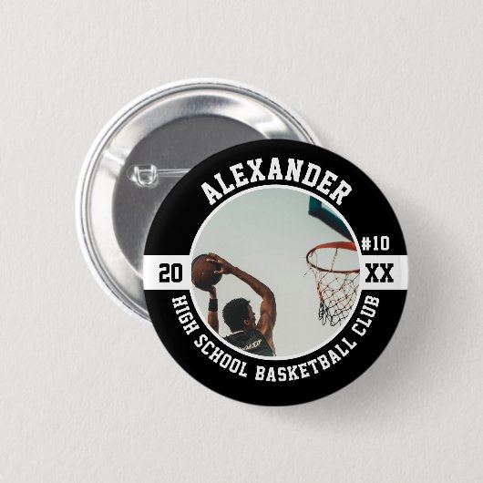 Basketball Player High School Team Senior Night 缶バッジ (正面&裏面)