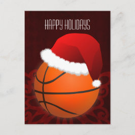 basketball player Holiday greeting シーズンポストカード