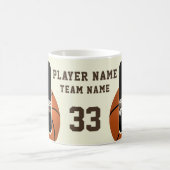 Basketball Player Name Number Team 2 Photos コーヒーマグカップ (中央)