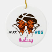 basketball player sports girl athlete custom セラミックオーナメント (正面)