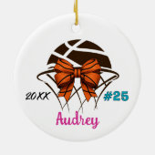 basketball player sports girl athlete custom セラミックオーナメント (裏面)