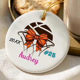 basketball player sports girl athlete custom セラミックオーナメント