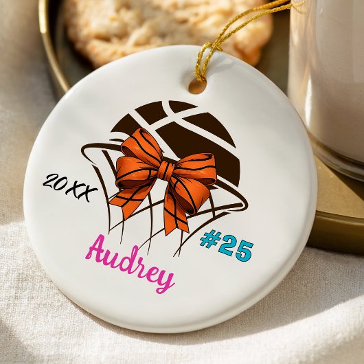 basketball player sports girl athlete custom セラミックオーナメント