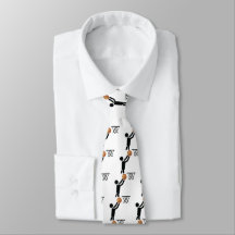 Basketball player with ball custom tie