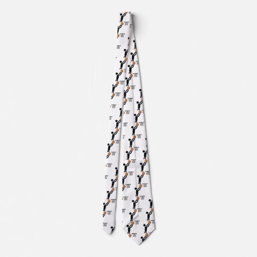 Basketball player with ball custom tie ネクタイ (裏面)