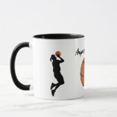 Basketball - Players and Ball Coffee マグカップ (左)