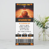 Basketball Pro Ball Birthday Party ticket 招待状 (スタンド正面)