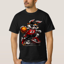Basketball Rabbit Street Style Graphic T-Shirt  Tシャツ