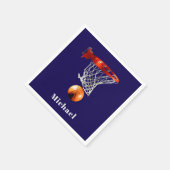 Basketball Replace with Your Name スタンダードカクテルナプキン (角)