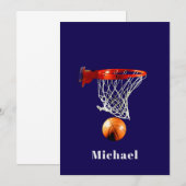 Basketball Replace with Your Name Card (正面/裏面)