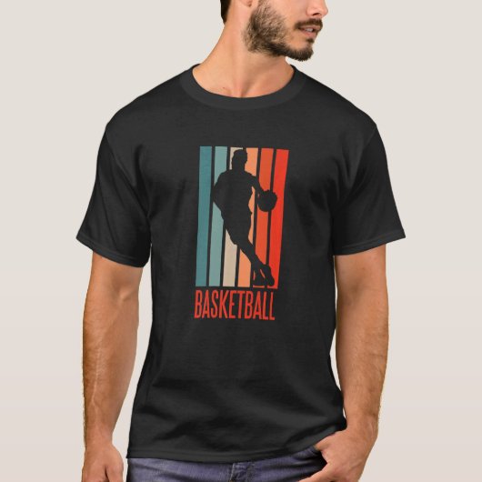 Basketball retro vintage basketball player  2 tシャツ (正面)