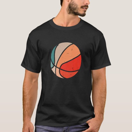 Basketball retro vintage basketball player  4 tシャツ (正面)