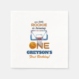 Basketball Rookie Of The Year First Birthday スタンダードカクテルナプキン