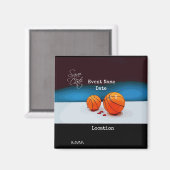 Basketball Save the Date for Party Invitation マグネット (正面/裏面)