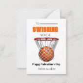 Basketball School Valentine Card ノートカード (正面)