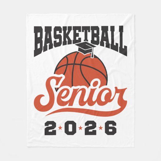 Basketball Senior 2026 フリースブランケット (正面)