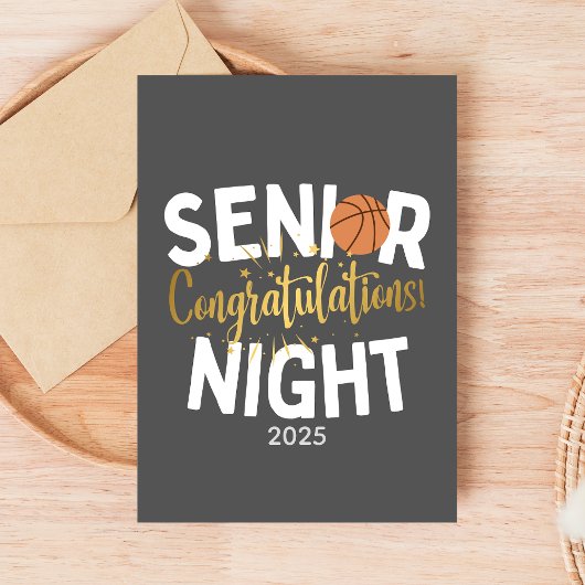 Basketball Senior Night Congratulations Card カード