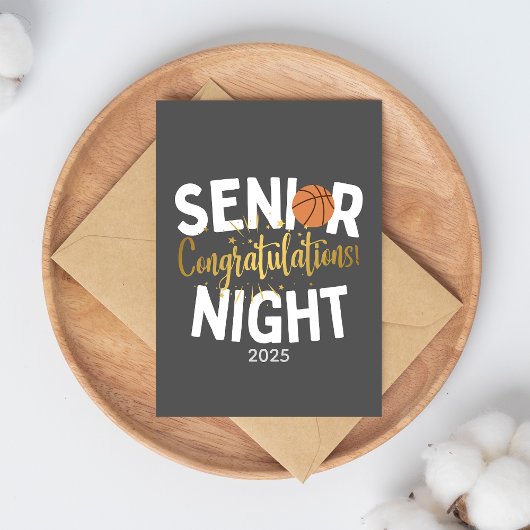 Basketball Senior Night Congratulations Card カード