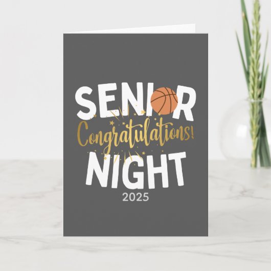 Basketball Senior Night Congratulations Card カード (正面)
