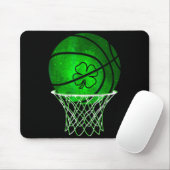 Basketball Shamrock Lucky Clover Irish St Patrick' マウスパッド (マウス)