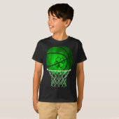 Basketball Shamrock Lucky Clover Irish St Patrick' Tシャツ (正面フル)