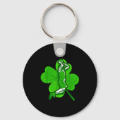 Basketball Shamrock St Patrick's Day Srt Lover Boy キーホルダー (正面)