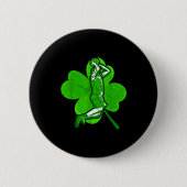 Basketball Shamrock St Patrick's Day Srt Lover Boy 缶バッジ (正面)