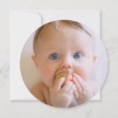 Basketball Shape Photo Boy's 1st Birthday Circle 招待状 (裏面)