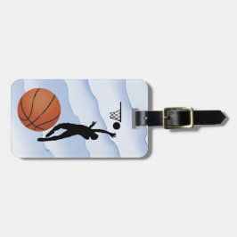 Basketball -- Silhouette of Player plus Ball ラゲッジタグ