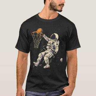 Basketball Slam Dunk Astronaut Basketball Player D Tシャツ