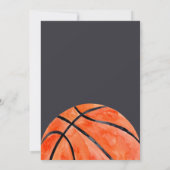 Basketball Sports Boy 10th Birthday Party 招待状 (裏面)