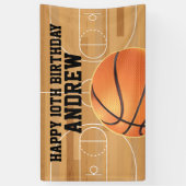 Basketball Sports Happy Birthday Banner 横断幕 (縦)