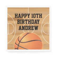 Basketball Sports Happy Birthday Napkins