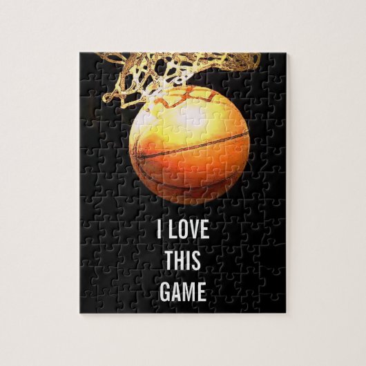 Basketball - Sports Illustration Art ジグソーパズル (縦)