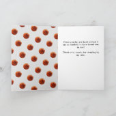 Basketball Sports Photo Coach  サンキューカード (内部)