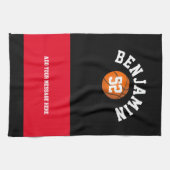 Basketball sports towel, coach bath or tea towel キッチンタオル (横)