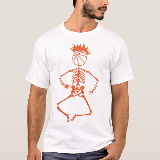 basketball squelette skeleton Skelett esqueleto sc Tシャツ (正面)